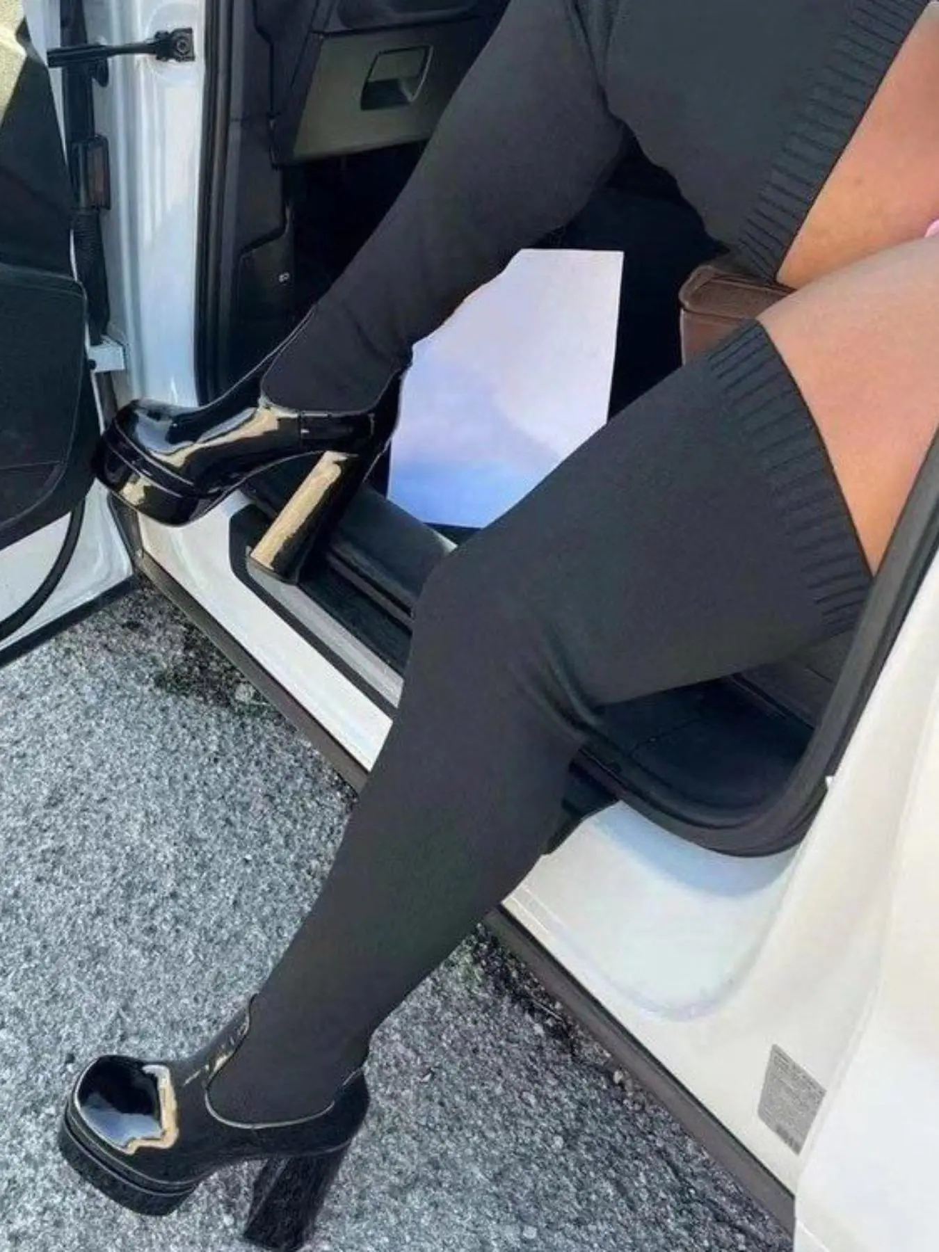 Long Boots for Winter, Thick Heel Elastic Knit Boots, Fashionable Large Size Single Color Versatile Sexy Over-The-Knee Boots, Height Boost Warm Women's Boots