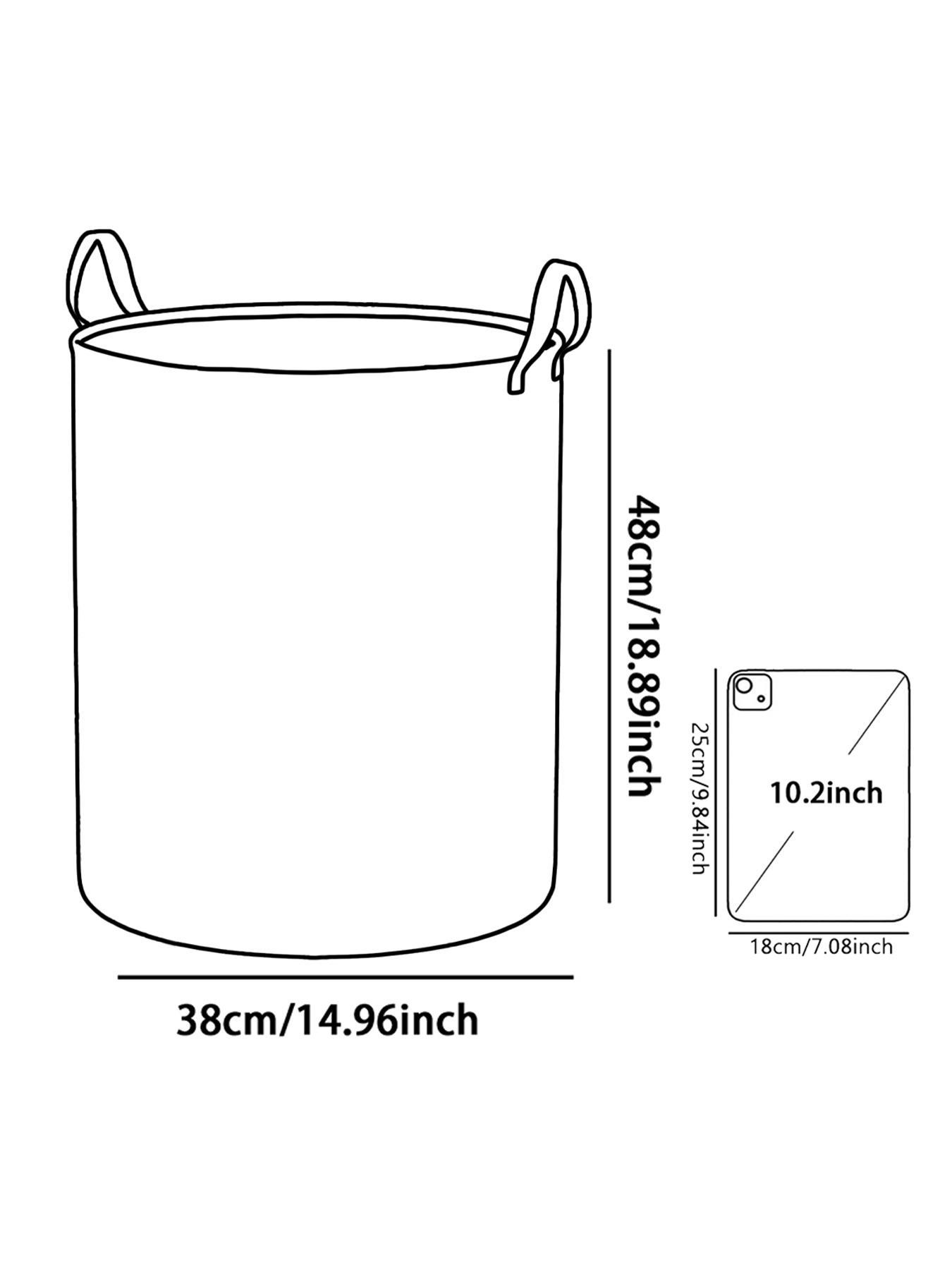 Durable Laundry Basket with Handle, Laundry Hamper, Bow Print Design, Foldable Clothes Storage Bin, Large Capacity Toy Organizer for Home Use