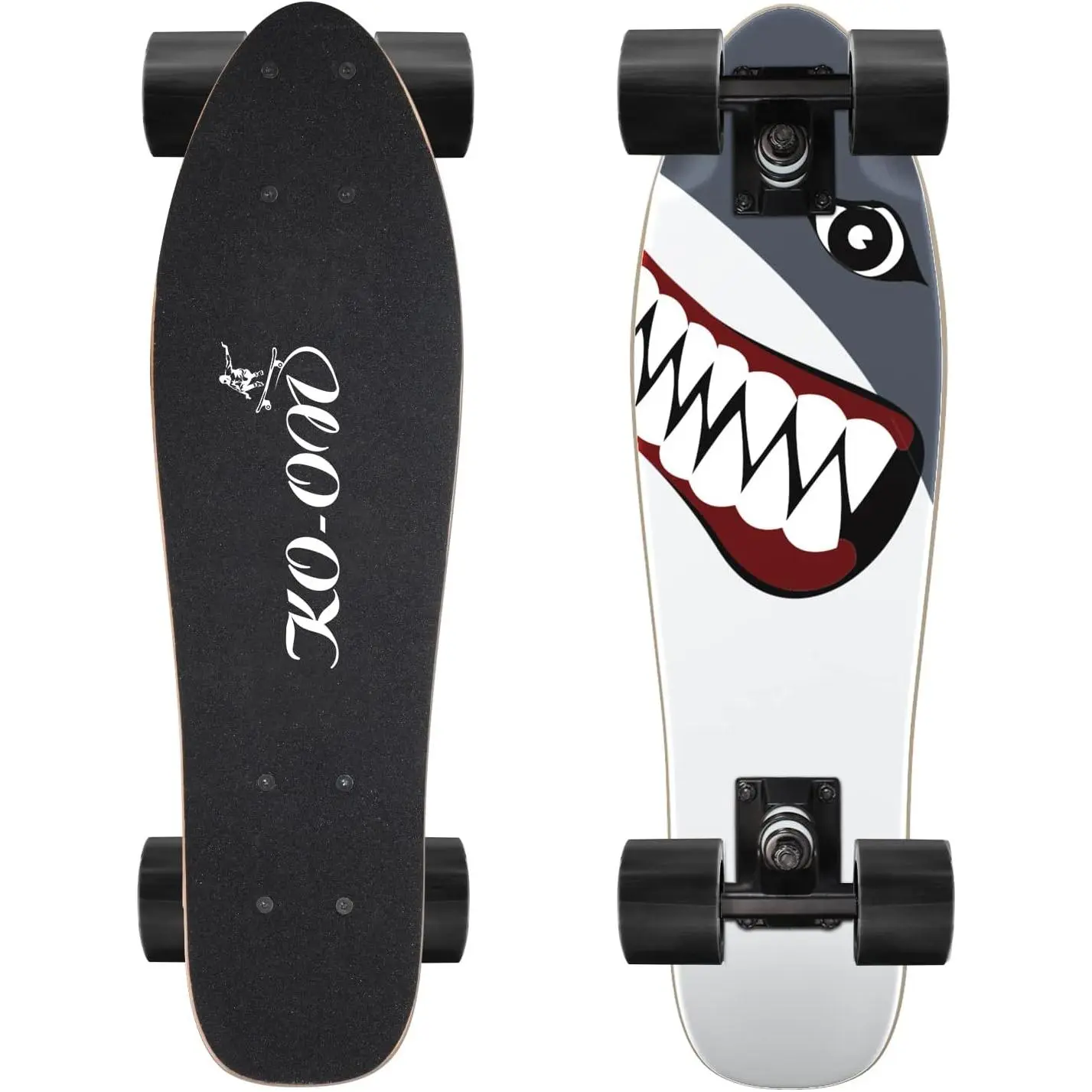 Skateboard, 22 Inch Mini Cruiser Complete Skateboard | Cartoon Graphics for Kids Boys and Girls, Ideal for Cruising & Street Riding, 6 Layer Canadian Maple Deck with 90A PU Wheels