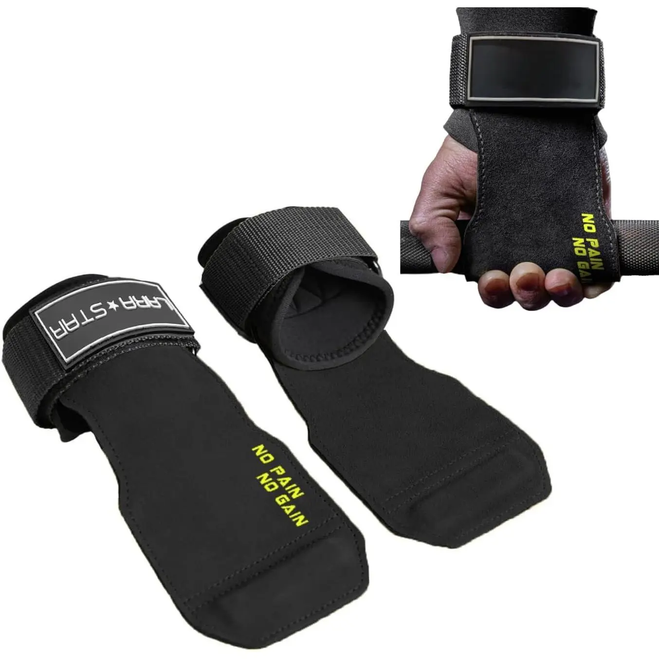 Weight Lifting Wrist Straps for Maximum Grip Support,Lifting Strap for Weightlifting, Gym Grips Hook for Deadlifts, Powerlifting, Heavy Shrug Women/Men