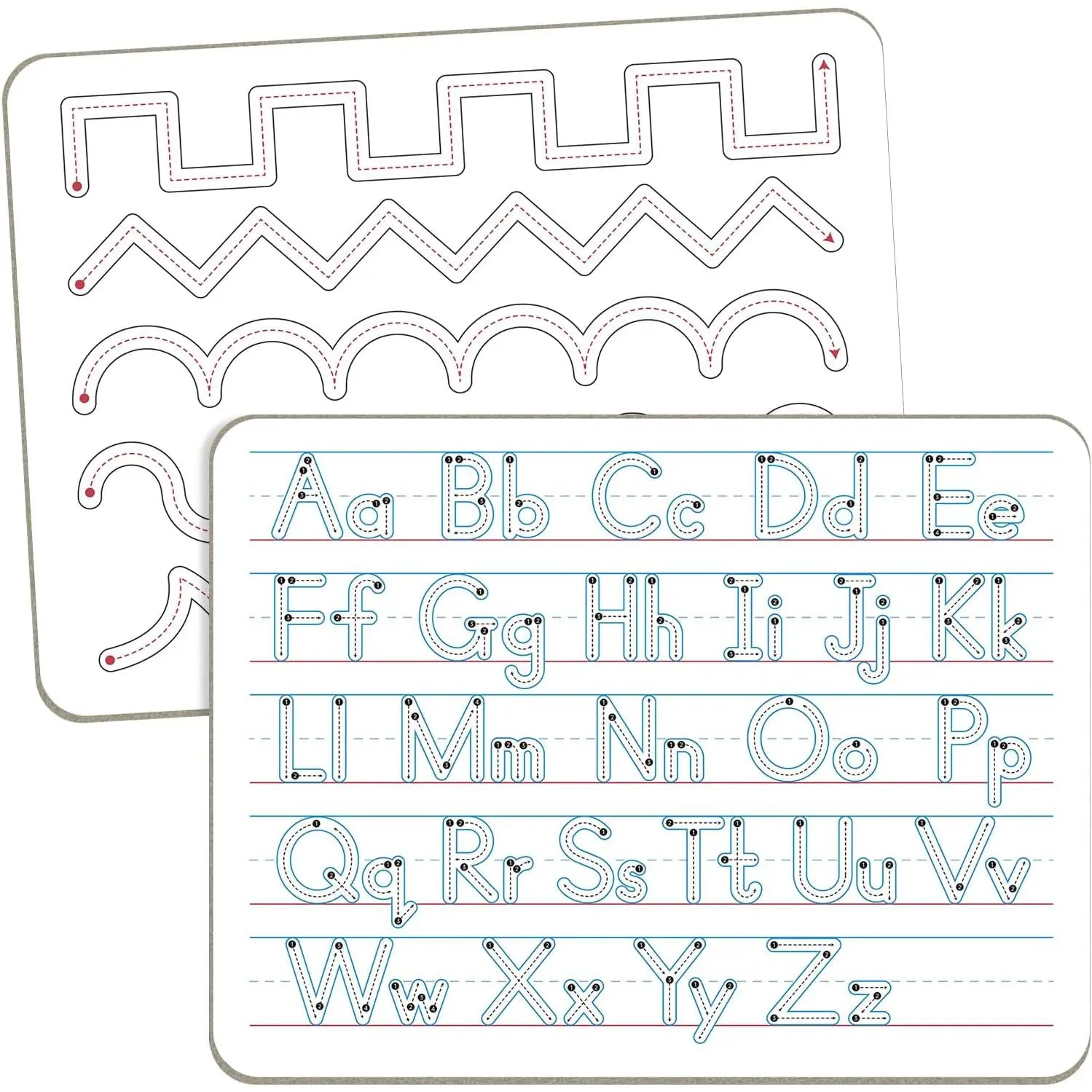 Handwriting Practice Dry Erase Board – ABC Alphabet Tracing for  Ages 3-5 | Small Whiteboard for , , ,  Learning Activities and Homeschool Supplies “9" x 12"