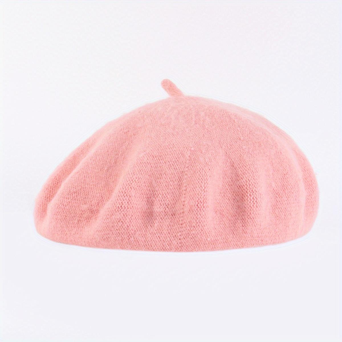 A 30g Beret in a Plain Design, Featuring a Y2K Candy Color Palette for a Sweet Look. This Versatile and Warm Beret Is Perfect for Women's Casual Fashion in Autumn and Winter