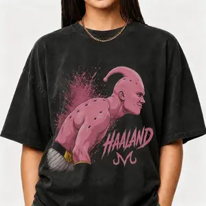Washed T Shirt 100% Cotton Haaland Buu T-Shirt: Norway  Graphic Tee - Fan Merch  Erling Haaland Shirt, Funny Erling Haaland Meme Shirt, Erling Halaand Majin Buu Shirt, Haaland 9 Norway Soccer Tee, Norway Flag Game Day