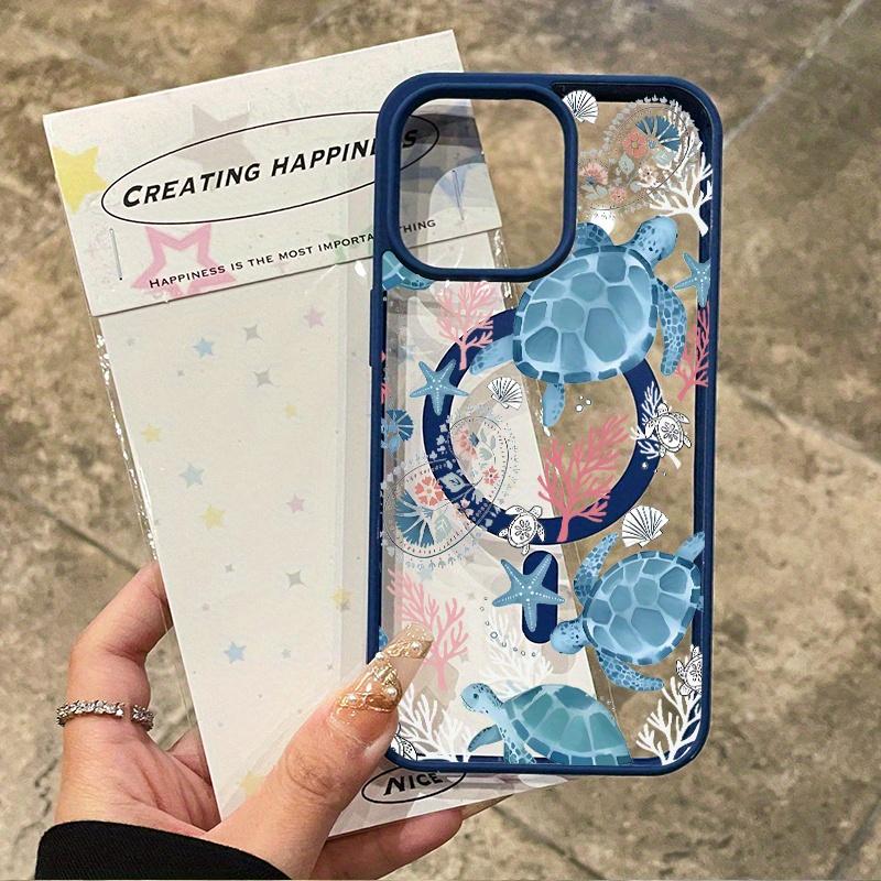 Ocean drifter pattern. Shockproof and drop-proof magnetic protective case, suitable for iPhone 16 15 14 13 12 11 XS X, Samsung and other series of mobile phone cases, can be given as a holiday gift to friends or family twilight letter iphone 14 summer