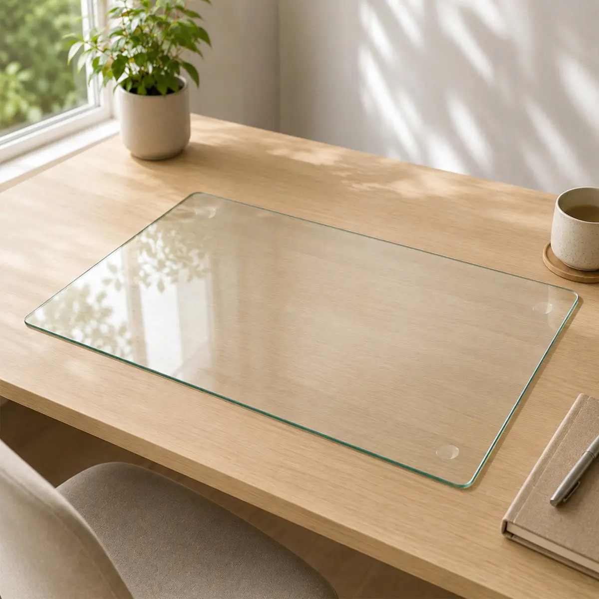 CLEAR Tempered glass table mat 20X32 INCH