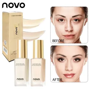 Professional Matte Foundation, Full Coverage Formula, Vitamin E & Sodium Hyaluronate, Long-Lasting Oil Control, Waterproof, Natural Makeup Essential