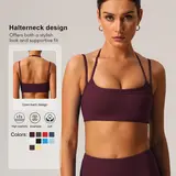 【Black Friday】Women's Fitness Bra, High Elasticity Dual Straps Camisole Fake Two-Piece Sports Running Yoga Bra, Comfortable and Stylish Athletic Wear, Wireless Sports Bra