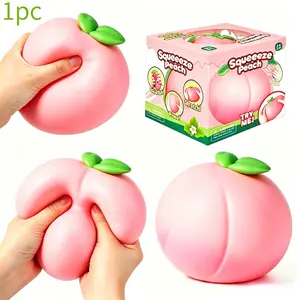 Giant Peach Squeeze Toy, Soft Tpr Dough Filled Stress Relief Toy, Perfect for Parties, Birthdays, Christmas, Focus and Relaxation