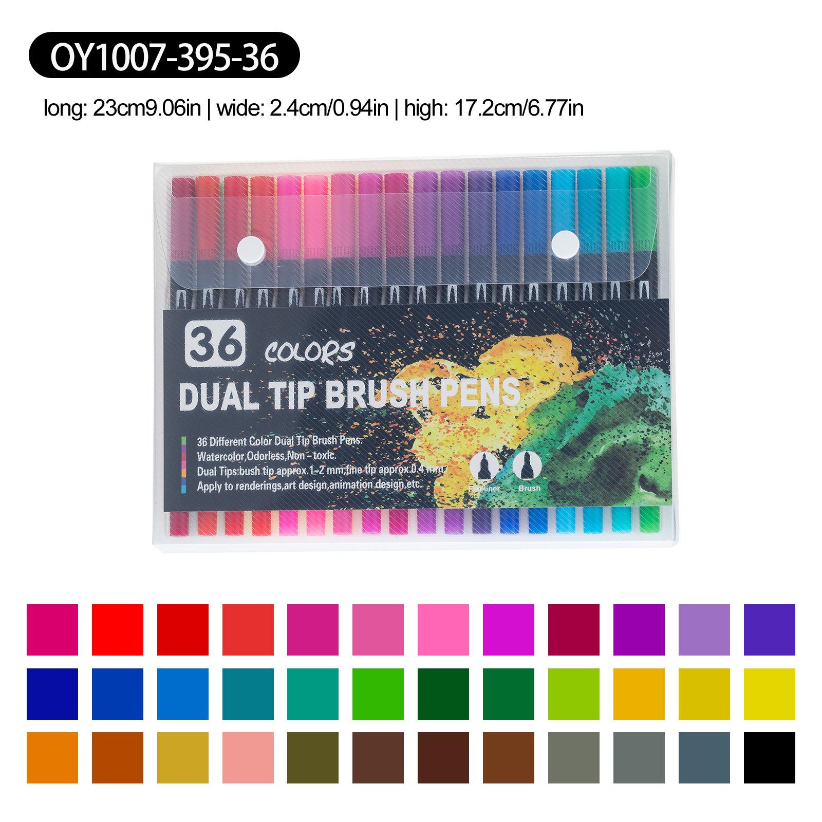 12/24/36/48/60/100/120/132 Colours Double Fibre-Tip Pens,Dual Brush Pen Set,Fine Tip Brush Art Markers Artist Supplies for Adult Student Drawing Watercolours Bujo Art Supplies