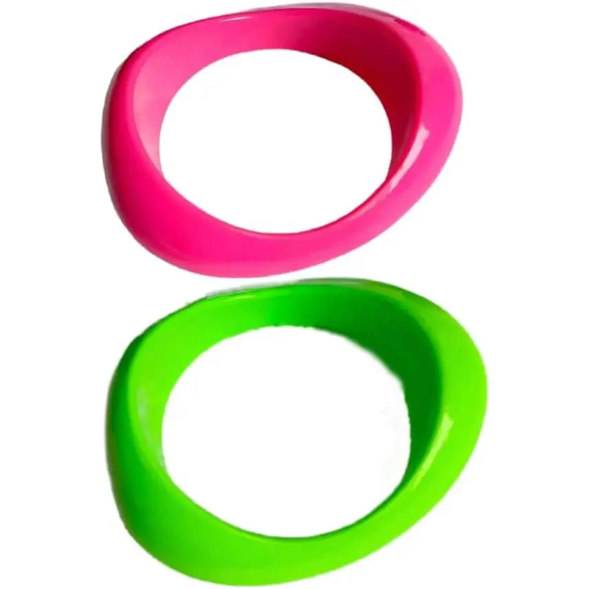 80s Neon Bracelets Fluorescent Candy Color Wide Irregular   Chunky Bangles Bracelets for Women  Party