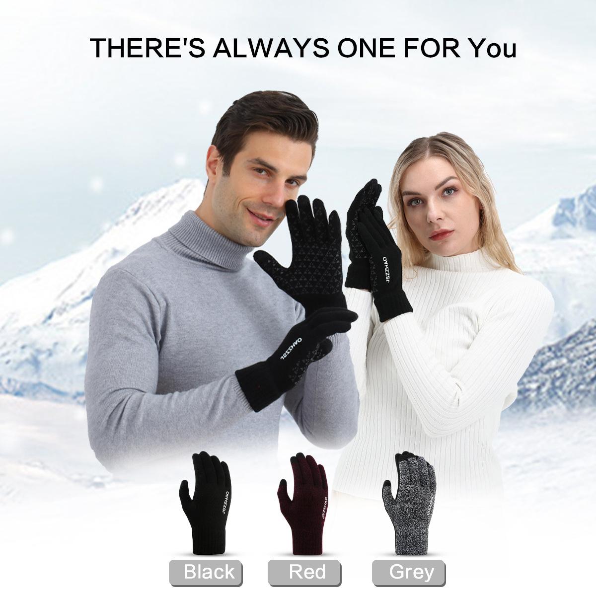 Outdoor autumn and winter warm gloves fleece running gloves men's windproof touch screen fitness sports photography cycling gloves
