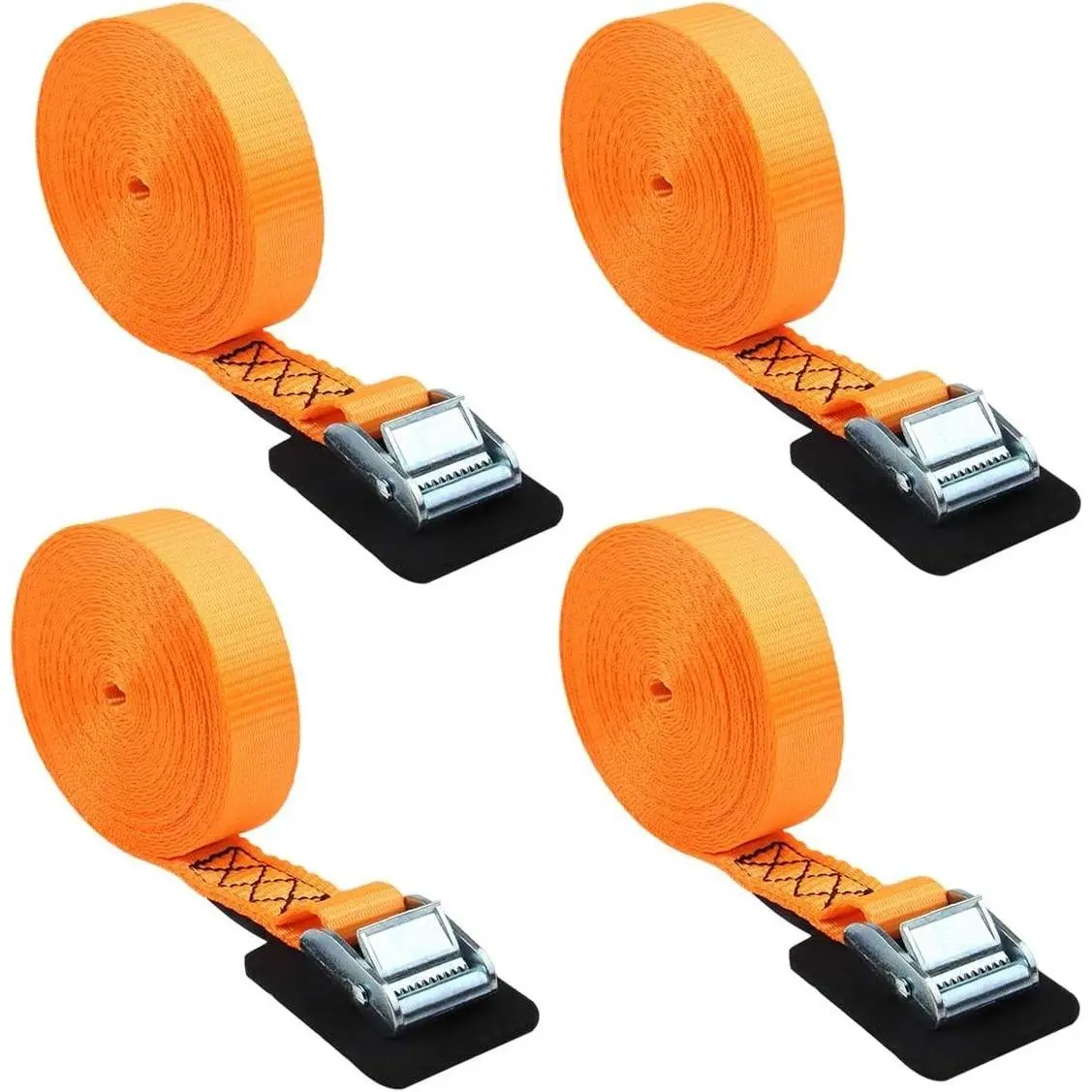 20 ft x 1 in Tie Down Straps with Padded Cam Lock Buckle, 1000 lbs Capacity, 4-Pack Cargo Lashing Straps