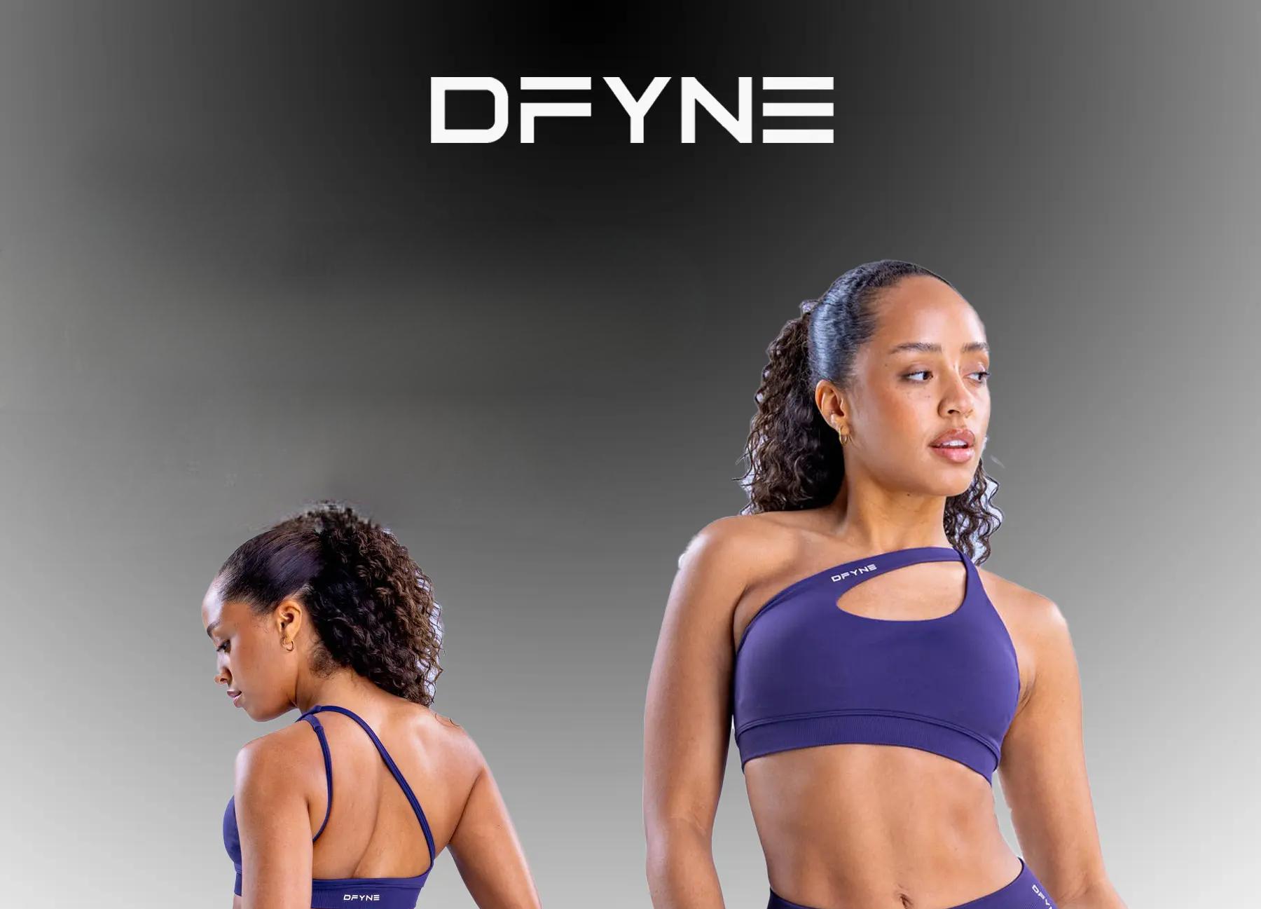 DFYNE Impact Asymmetrical Design Sports Bra for Women, Gym and Yoga