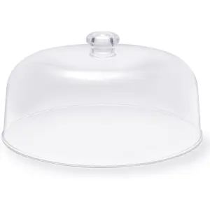 11-inch Plastic Acrylic Cake Dome Cover, Suitable for Cake Stand Plates Transparent Cake Cover(Transparent Handle)