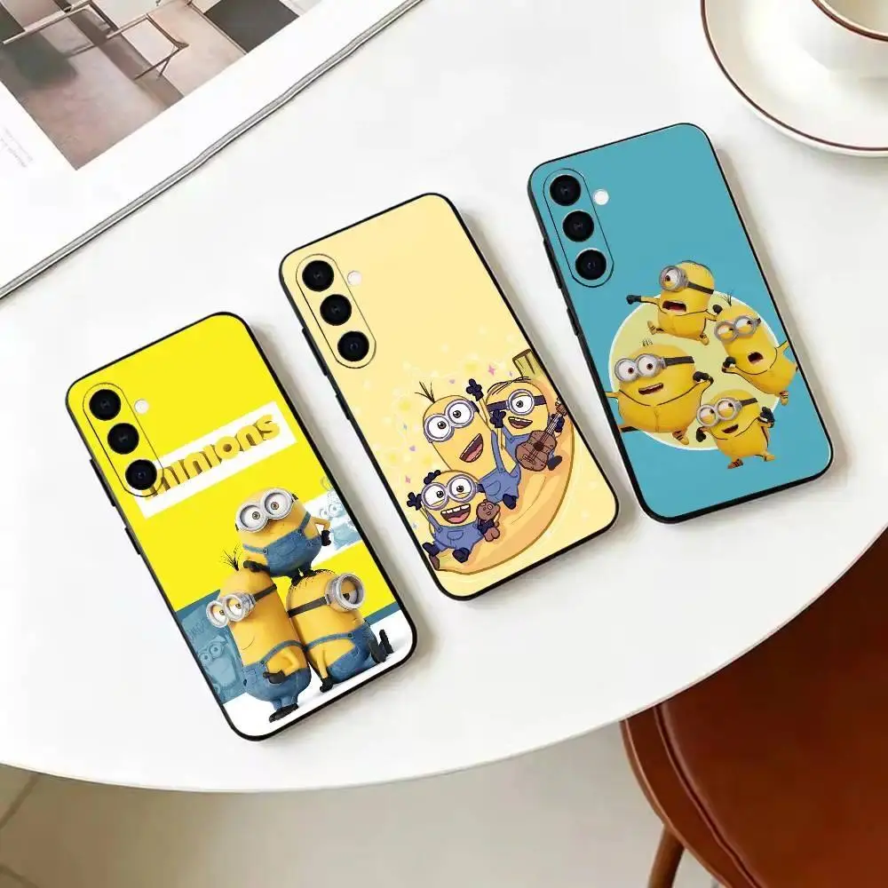 Simple & Healing M-minions-a Phone Case for Samsung Galaxy S26 S25 S24 S23 S22,For Iphone 17 16 15 14 13 12 11 17Air Plus Pro Promax Soft Silicone Black Cover