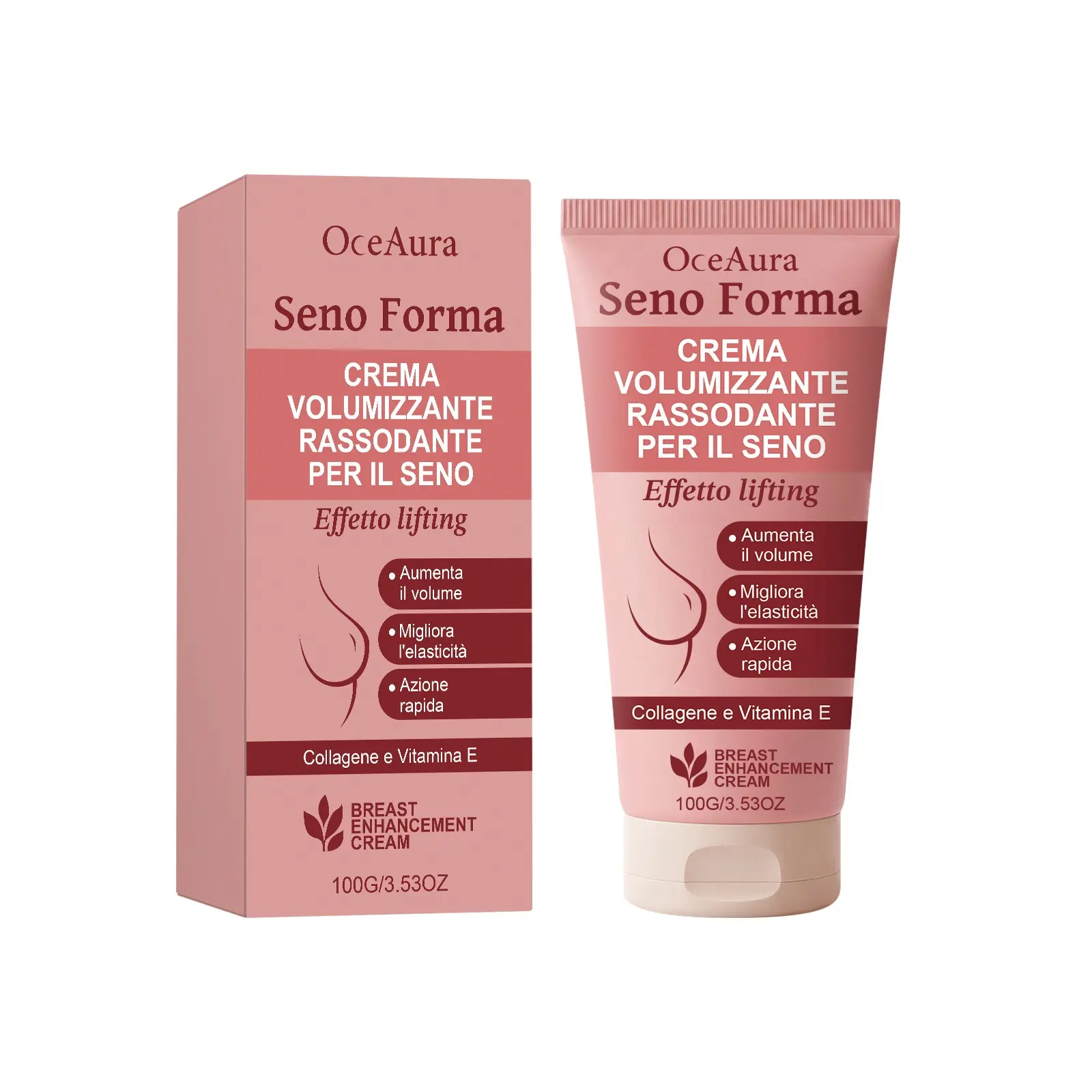 Firming & Sculpting Breast Cream, Hydrolyzed Collagen + Vitamin E, Lifting, Elasticity, Deep Hydration, Non-Greasy Daily Body Care