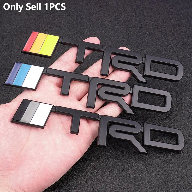 3D Trd Logo Car Front Grille Trunk Metal Emblem Badge, Compatible with Toyota Models, Durable Design for Enhanced Aesthetics