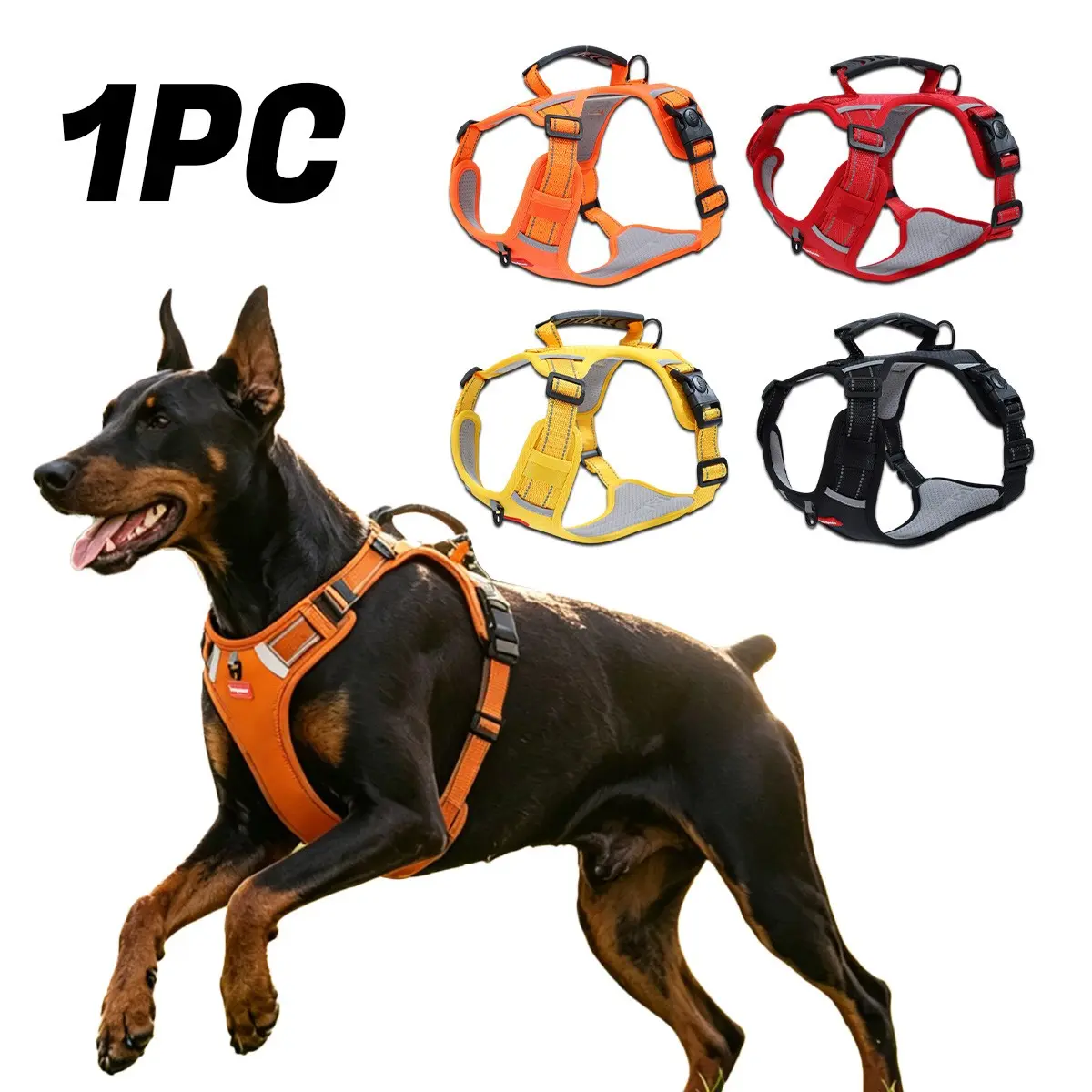 Adjustable Pet Harness for Medium to Large Dogs, Comfortable and Durable, Ideal for Outdoor Activities and Training