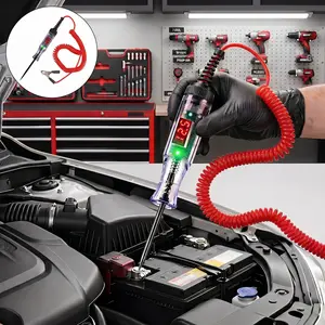 Automotive Test Light with 3-120V LED Digital Voltage Display, Auto Circuit Tester with Voltmeter & Dual Color Polarity Indicate, Electric Test Pen w/Stainless Probe for Car/Truck/SUV Checker-YY0