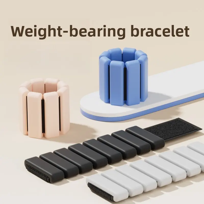 Wearable Soft Silicone Wrist & Ankle Weights, Unisex Adjustable Straps with Removable Bars, Portable Fitness Exercise Accessories for Strength Training & Yoga, Ankle And Wrist Weights