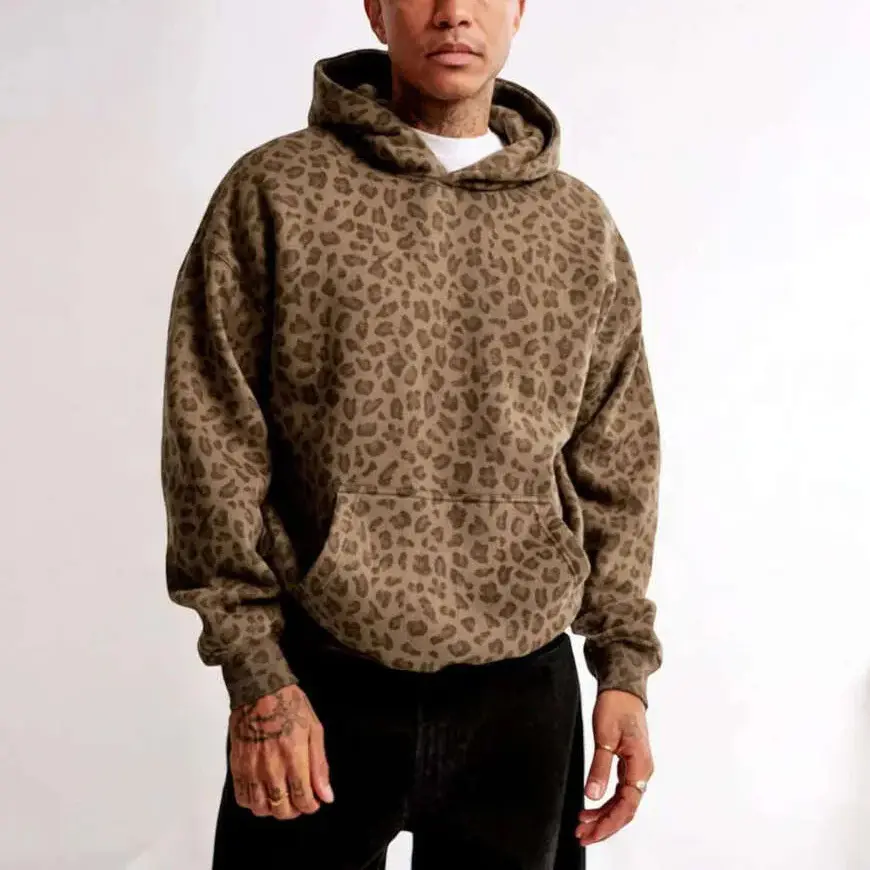 Leopard Hoodie - Trendy Unisex - Chetah Hoodie - Streetwear for Man Women - Camo Hoodie