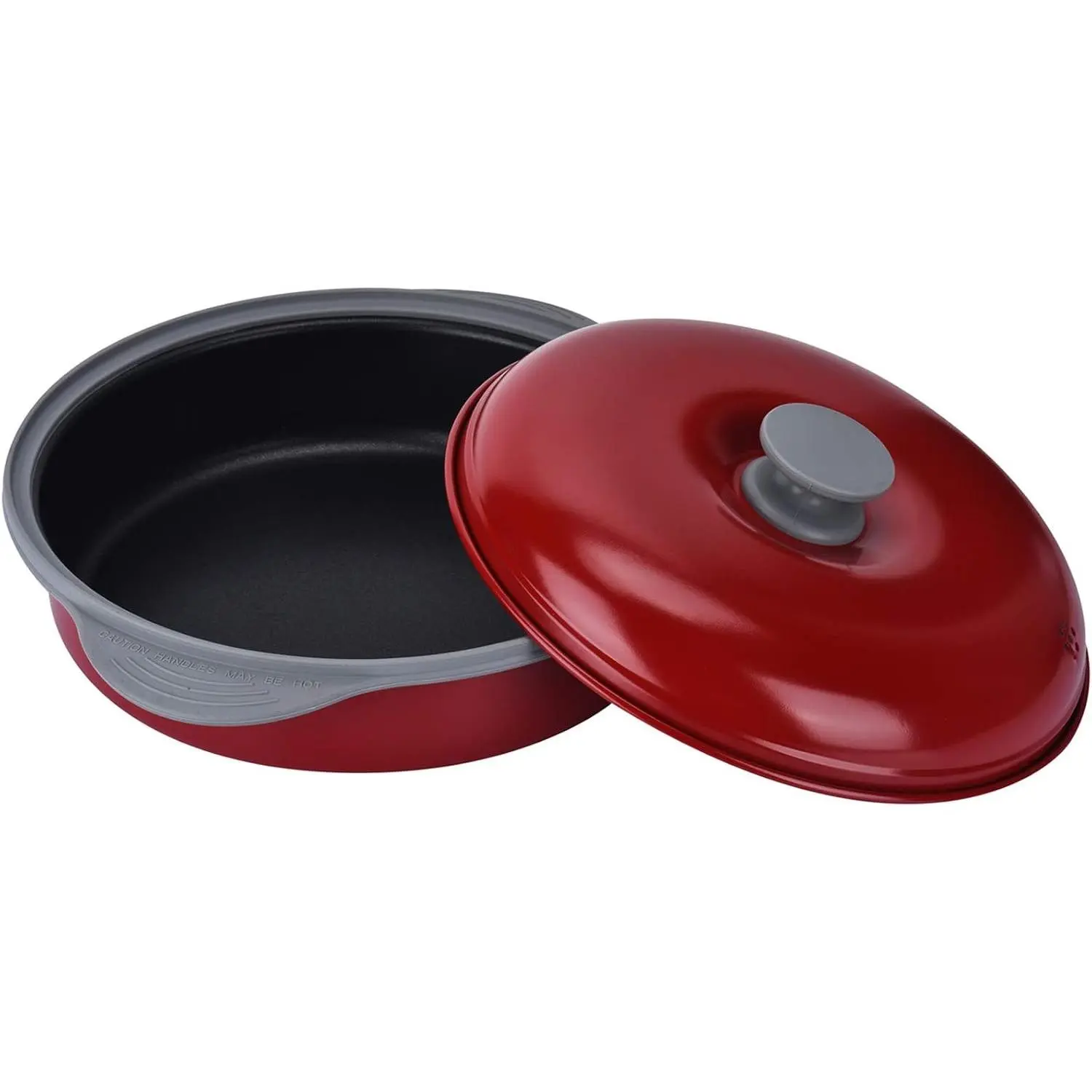 Microwave Frying Pan Skillet, Grill & Crisper Pan with Lid Allows You to Fry, Sizzle, and Brown Foods in the Microwave, Micro Cookware for Grilling, Reheating, and Cooking a Variety of Dishes