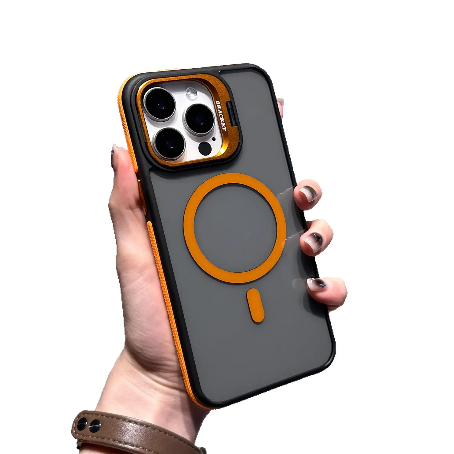 2-Tone Shield Magnetic Magsafe Phone Case with Built-in Lens Bracket, Shockproof Anti-Drop Fingerprint-Proof Cover for iPhone 17/16/15 Series, Nordic Europe and America Y2K Coquette Style iphone 16 case iphone 17 pro max cases girls iphone 17 pro case new