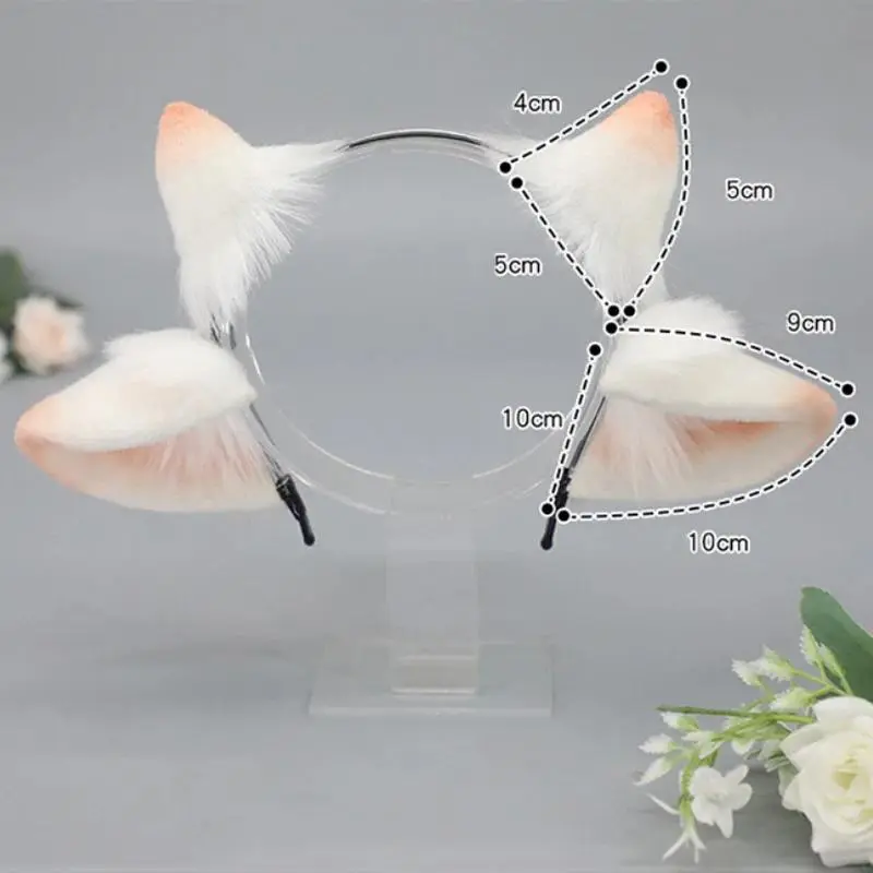Cute Lolita Cosplay Headband Plush Sweet Lamb Ear Hair Hoop Anime Halloween Party Performance Cosplay Hair Accessories