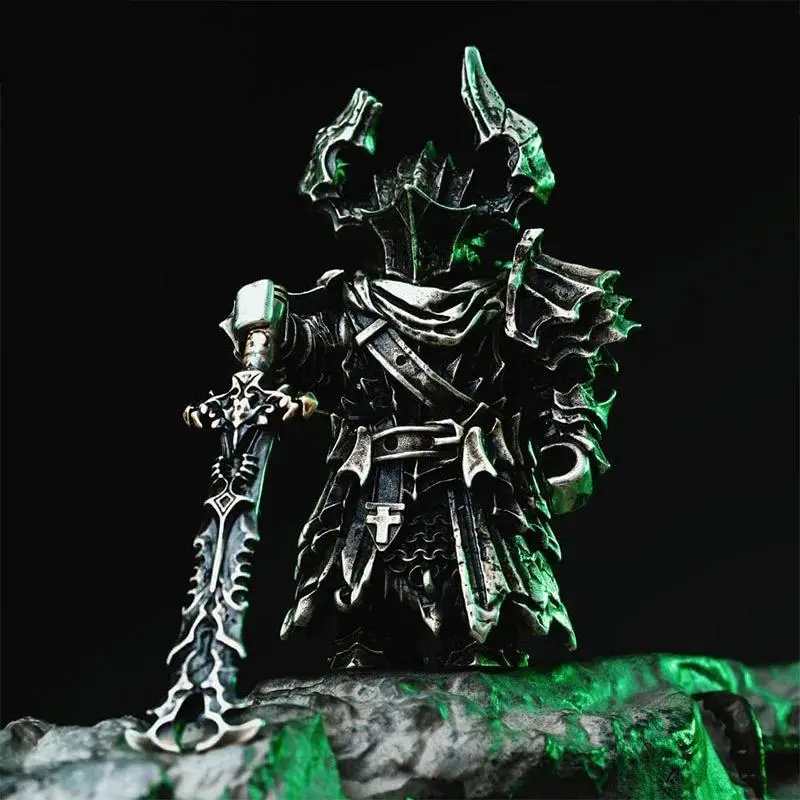 Black Knight Adjudicator Paladin Crusade Magnetic Detachable Metal Figurine Desktop Decoration Figurine Cultural Creative Gifts