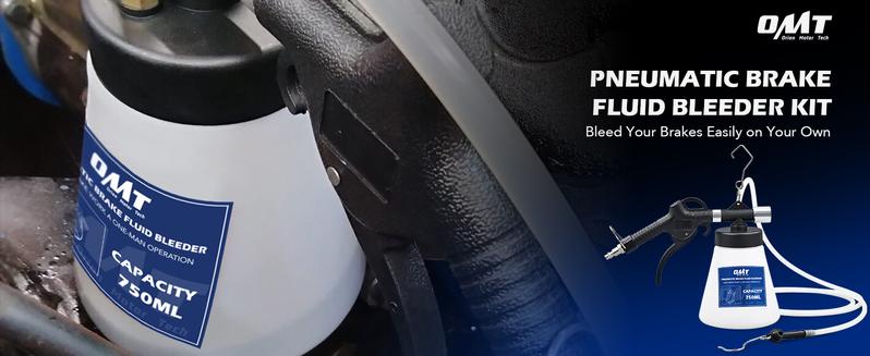 Orion Motor Tech Pneumatic Brake Bleeder Kit,0.8qt Brake Fluid Bleeder Kit with 8 Master Cylinder Adapters, 750 ml Vacuum Brake Bleeder for One Person Brake Bleeding, Automotive Fluid Extractor Car Inspection Tools Car Diagnostic Tools