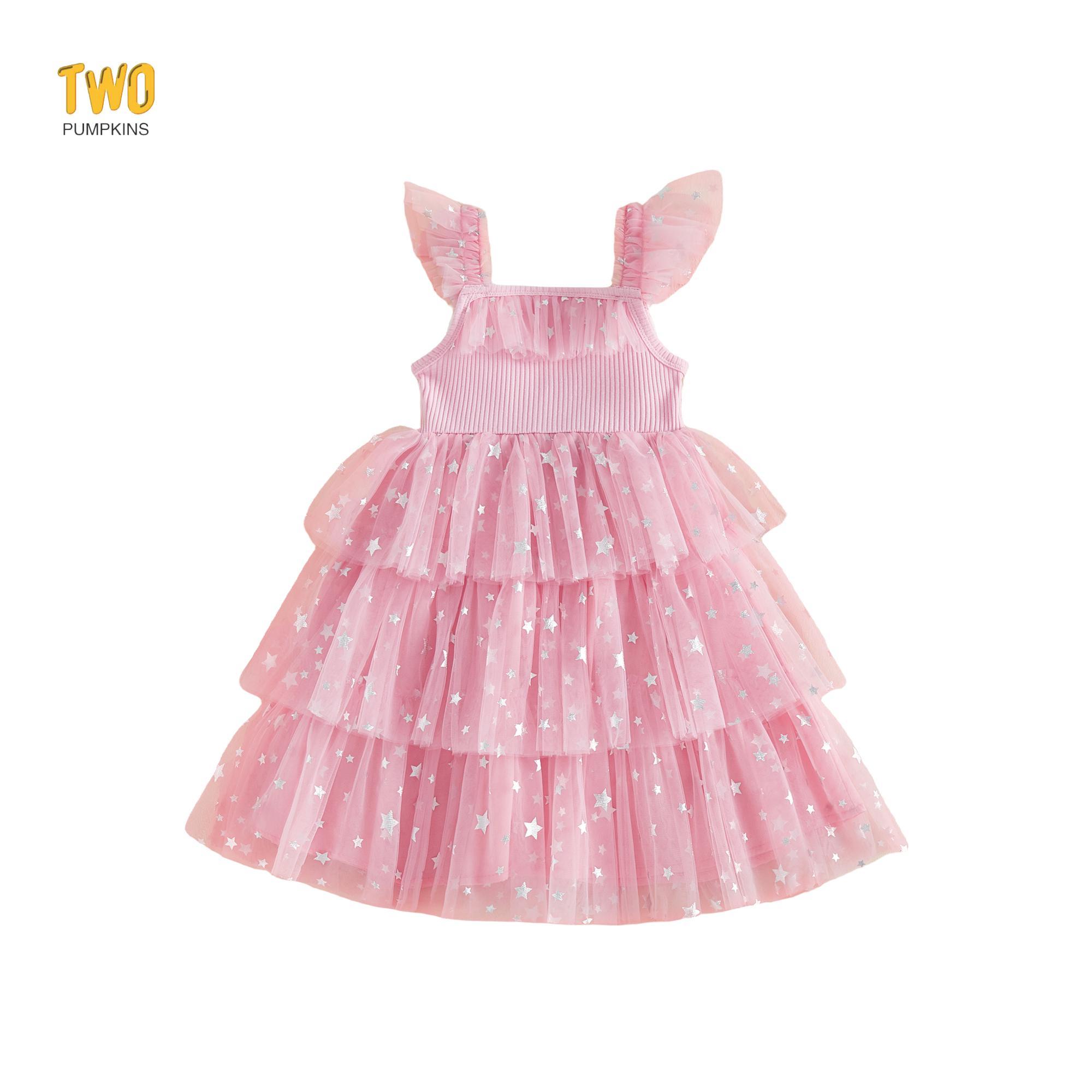 Toddler Girl Easter Outfit 3d Carrot Layered Dress Tulle Sleeveless Lace-up Sequin Cake Dress Princess Dresses