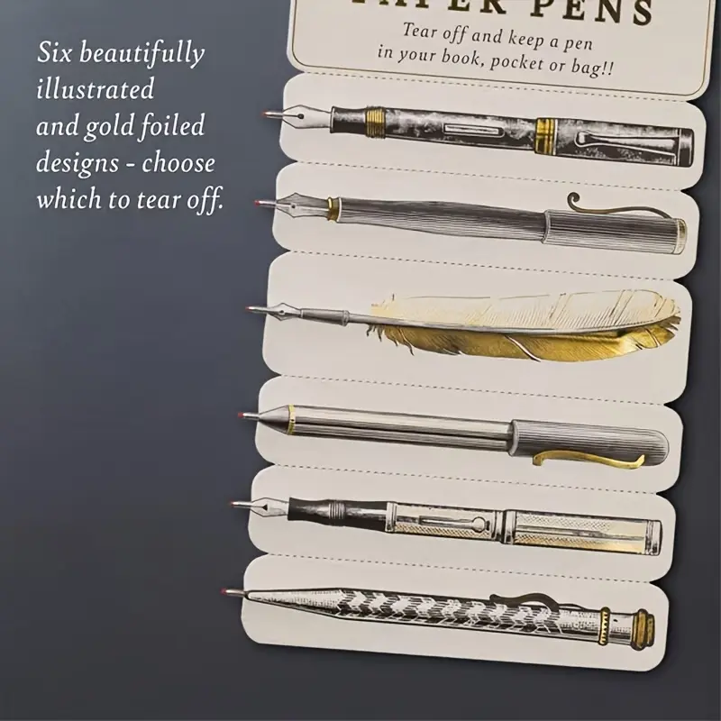 [Ultra-Thin Paper Pen] Ultra-Thin Paper Pen | Fabulously Flat, Smooth Writing, Double-Sided Black Ink, Bookmark Pen for Writing & Marking, Writing Pens