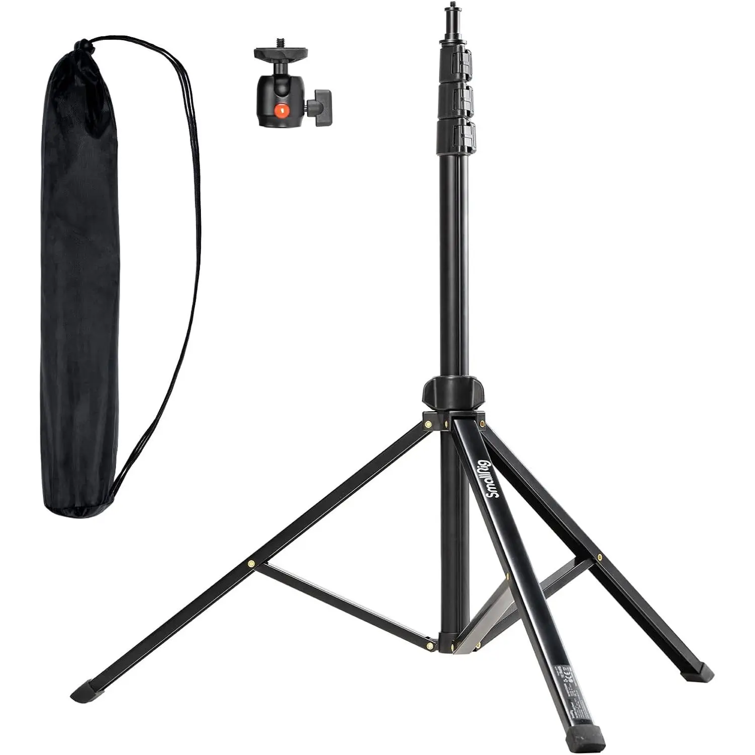 RA-S200 Light Stand for Photography, 78.7" / 6.6ft / 200cm, Black,  Alloy, Supports up to 4kg, Compatible with Reflectors, Softboxes, Studio Lights, Umbrellas, Ring Light