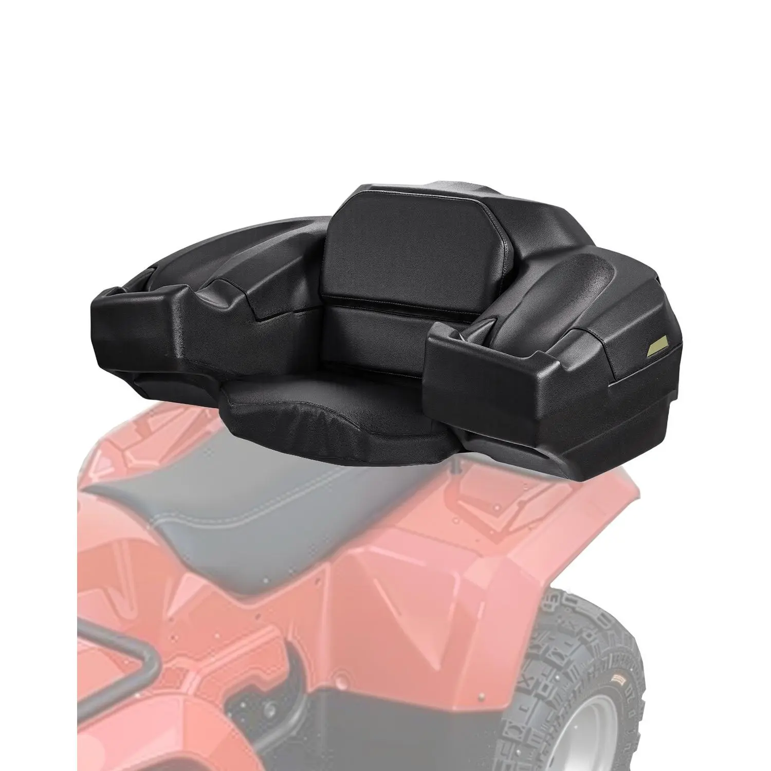 VEVOR ATV Rear Storage Box and Lounger, 95L ATV Cargo Box with Seat Backrest, Waterproof LLDPE Lockable Lounger Storage Box Fit Most ATVs with Rear Rack, Compatible with ATV, UTV, Can-Am Vehicles