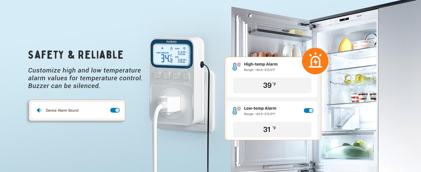 Plug in Thermostat WiFi 1800W 15A Heating Cooling Timer Countdown Mode