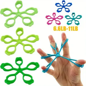Silicone Finger Exerciser, Five-Finger Hand Grip Trainer for Finger Strength & Rehabilitation Training