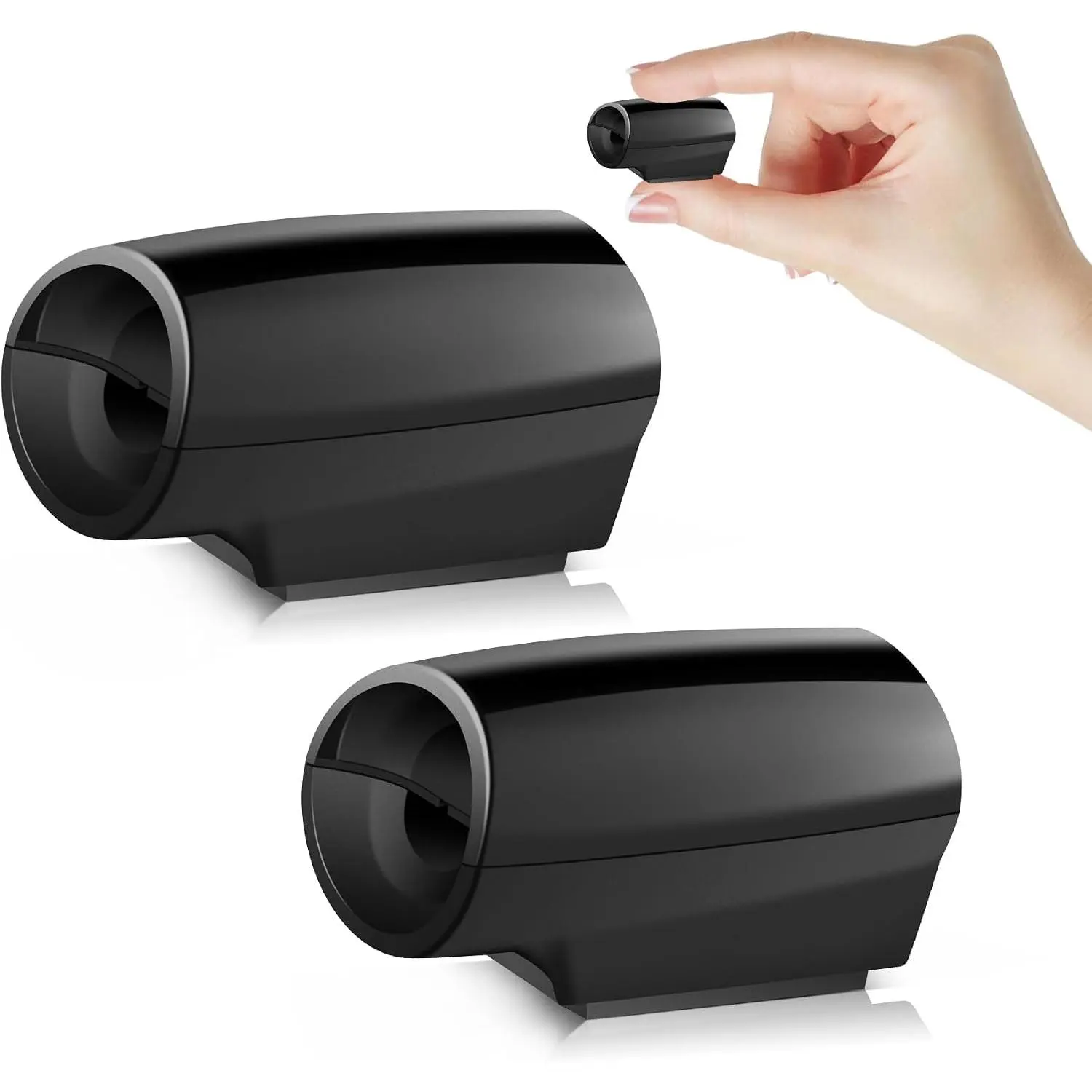 2-Pack High-Quality Material Car Horn Unit Whistles with Rubber Pads, Synthetic Car Exterior Accessories with Different Intensities, Supports 35 mph Use to Save Lives