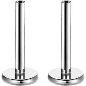 Threadless Bar G23 Titanium 20G 16G 18G Replacement Post Bar Flat Back Stud Earrings for Helix Cartilage Lobe Medusa Labret Nose Tragus Conch Piercing Jewelry