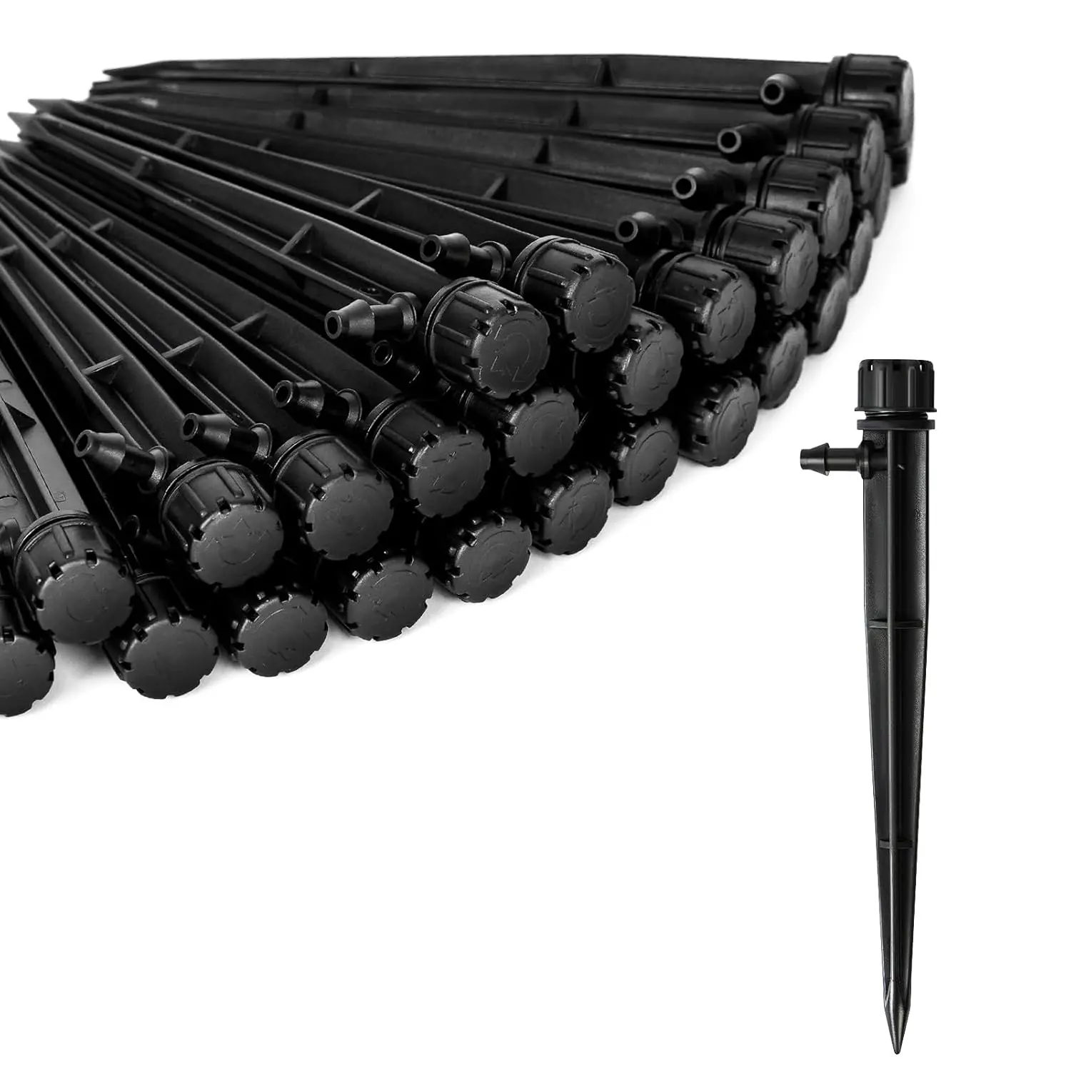 60 count Drip Irrigation Emitters Irrigation Drippers Adjustbale Drip Emitters | 360° Drip Irrigation  and Sprinkler Heads for 1/4" Drip Irrigation Tubing Garden  Flower Lawn Watering System