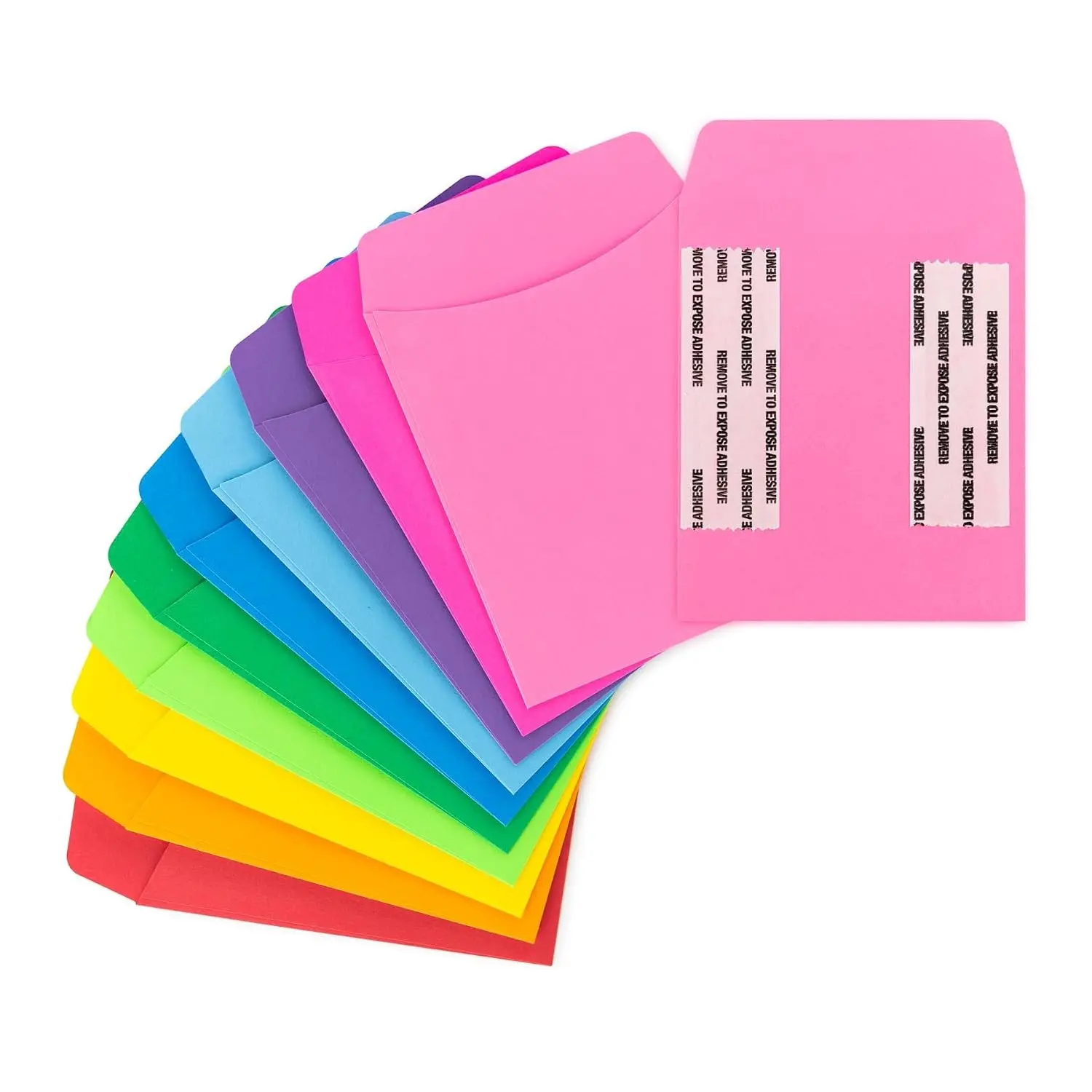 30 Pcs Library Card Pockets 3.5x5 Inch - Self-Adhesive Pocket Envelopes - 10 Assorted Colors Classroom Envelope Pockets - Ideal for Organizing - Colorful Small Library Book Pocket
