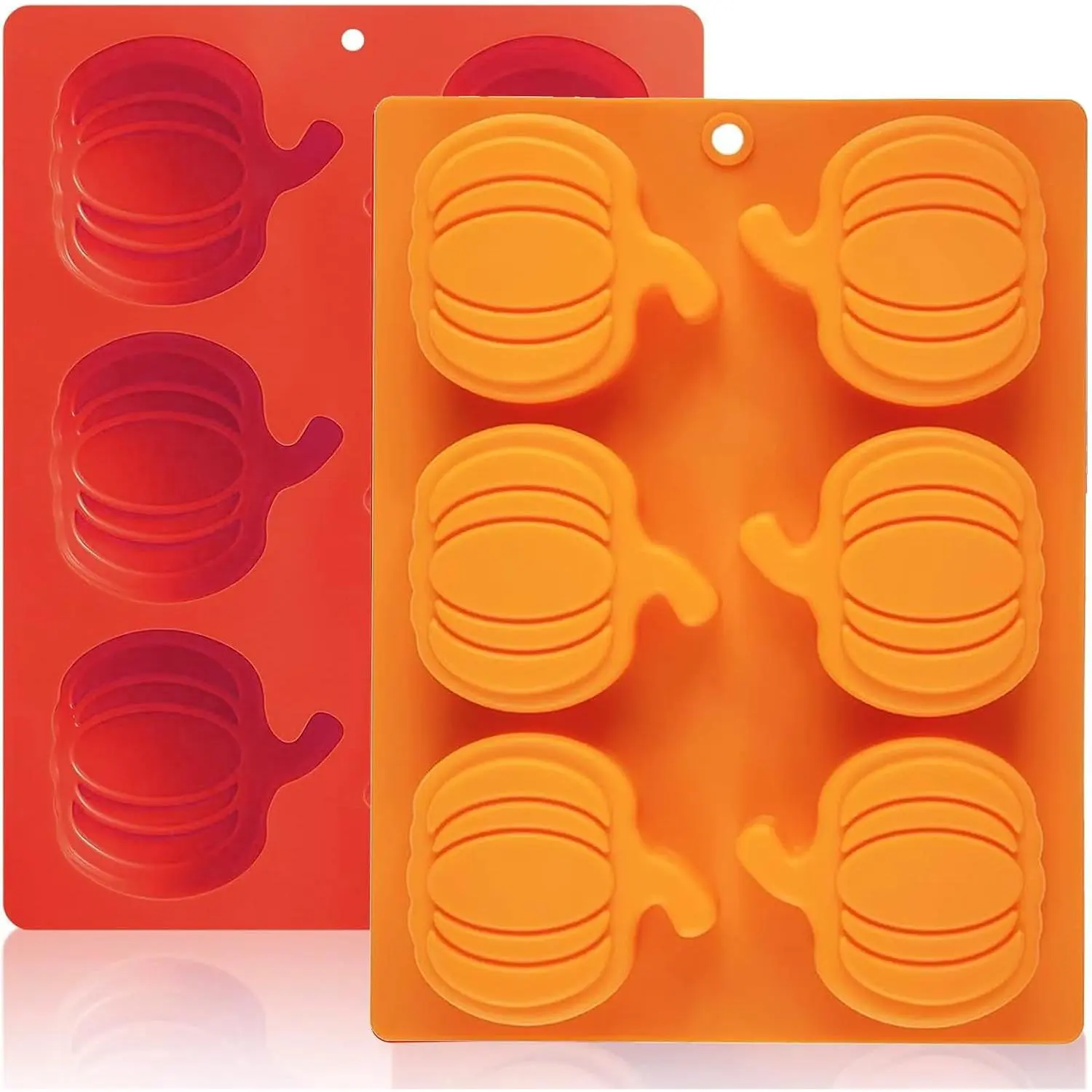 Pumpkin Molds, 2 Pack Pumpkin Cake Molds, 6 Cavity  Cupcake Pan Halloween Thanksgiving Fall Baking Mould for , Hot  Bomb, Muffin, Soap Making