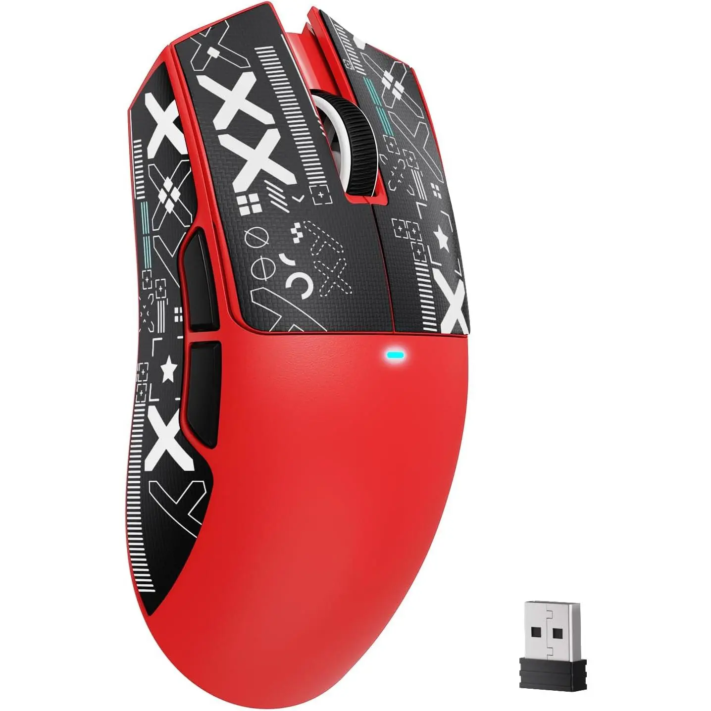Attack  X11SE Lightweight  Gaming , Tri-Mode 2.4G/USB-C Wired/BT, 22K DPI, PAW3311 Optical Sensor, 59g, 5 Programmable Buttons, 300mAh  for PC/(Black)