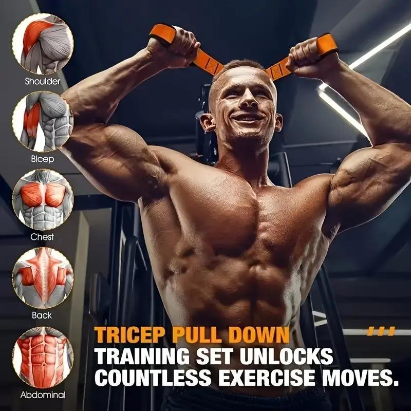 Heavy Duty Adjustable Resistance Training Equipment – 225 lbs Resistance Band Workout Straps for Full Body Strength Training, Arms, Back, Core & Shoulders, Home & Gym Workout