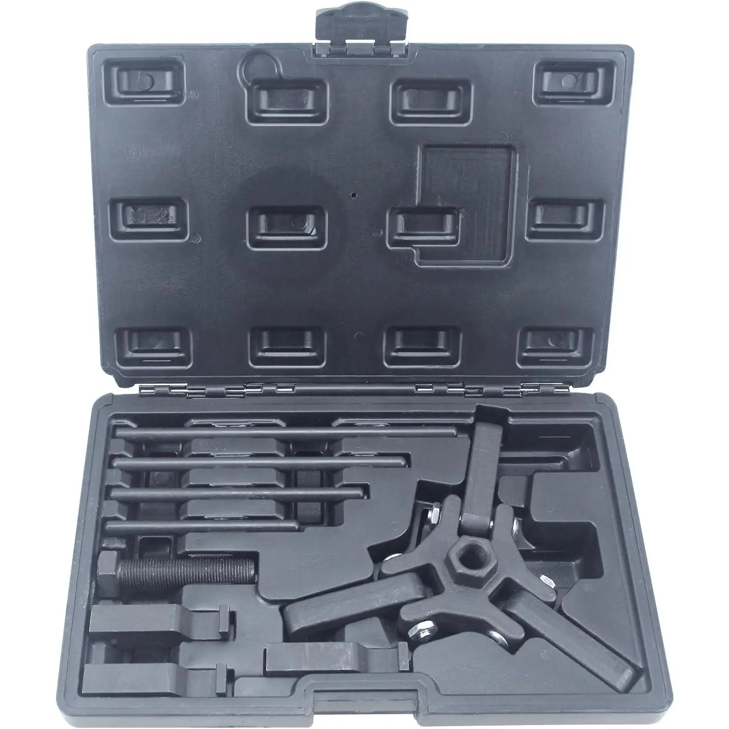 Upgraded Harmonic Balancer Damper Pulley Puller Tool Remover Extractor Kit Set - 3 Thin Jaw Puller Compatible with Ford, GM, Chrysler, Cadillac, Chevy Trucks, Mitsubishi