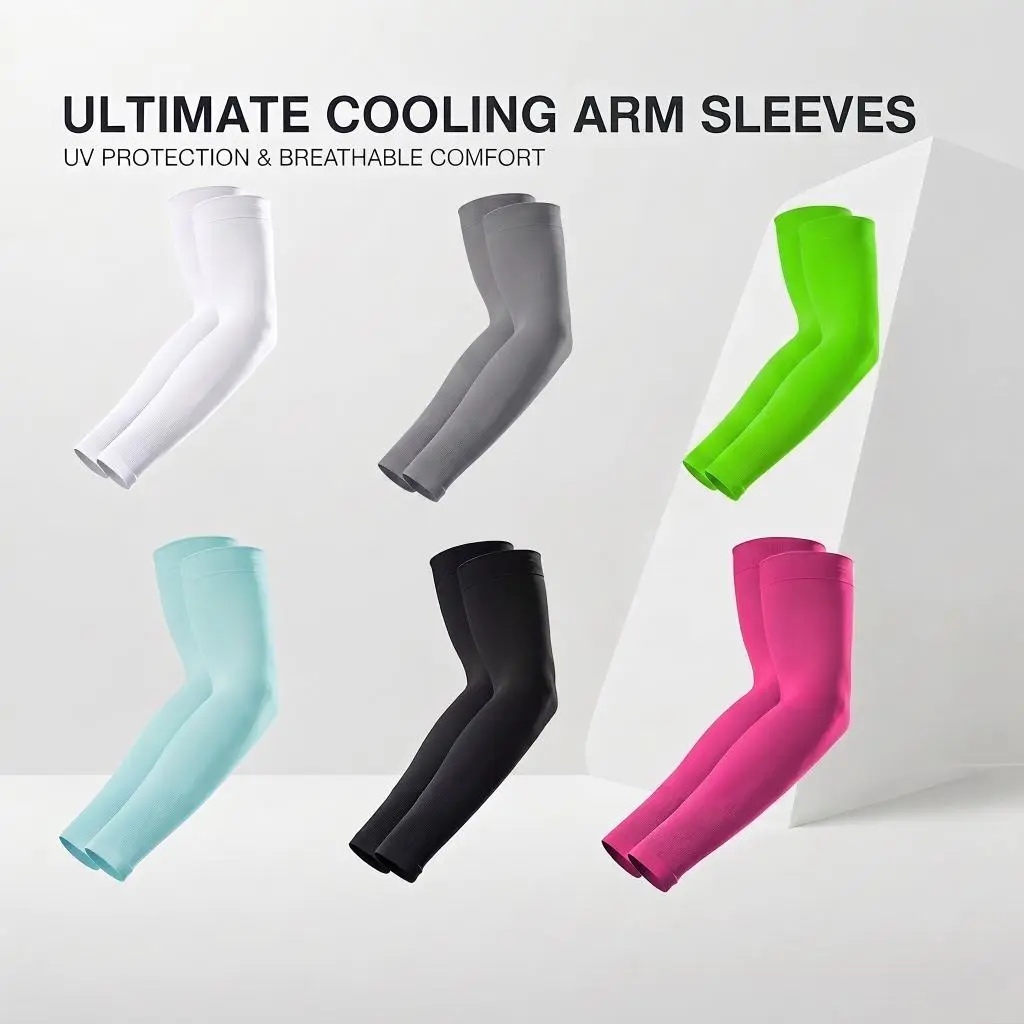 Sun Protection UV Arm Sleeves for Men Women Youth UPF 50+ Compression Cooling Football Sleeves FallFreshness Breast Cancer Awareness Month #Summervibes tiktokshopspringglowup, Cooling Arm Covers, Upper Arm Sleeve