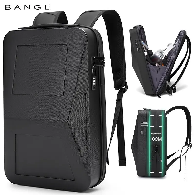 BANGE backpack men's new backpack expandable hard case 17-inch computer bag men's business backpack tide Laptop Backpacks