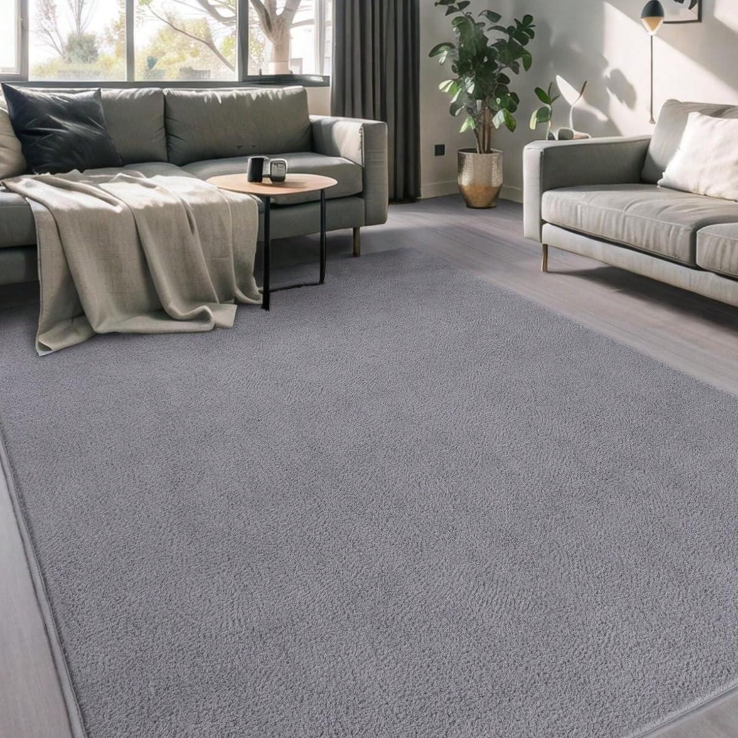 Memory Foam Area Rug - Ultra Soft Non-Slip Carpet in Burgundy, White, Yellow, Black, Blue,Multiple Sizes for Living Room-S & Bedroom-S