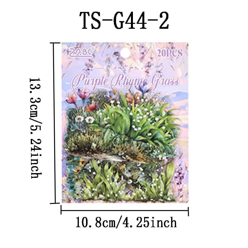 Plant & Flower Pattern Sticker, 20pcs/pack Scrapbooking & Stamping Sticker, DIY Decorative Sticker for Scrapbooking & Journal Making, Sticker Packs, Christmas Gift, Crafts, Decal Sticker, Scrapbook Materials