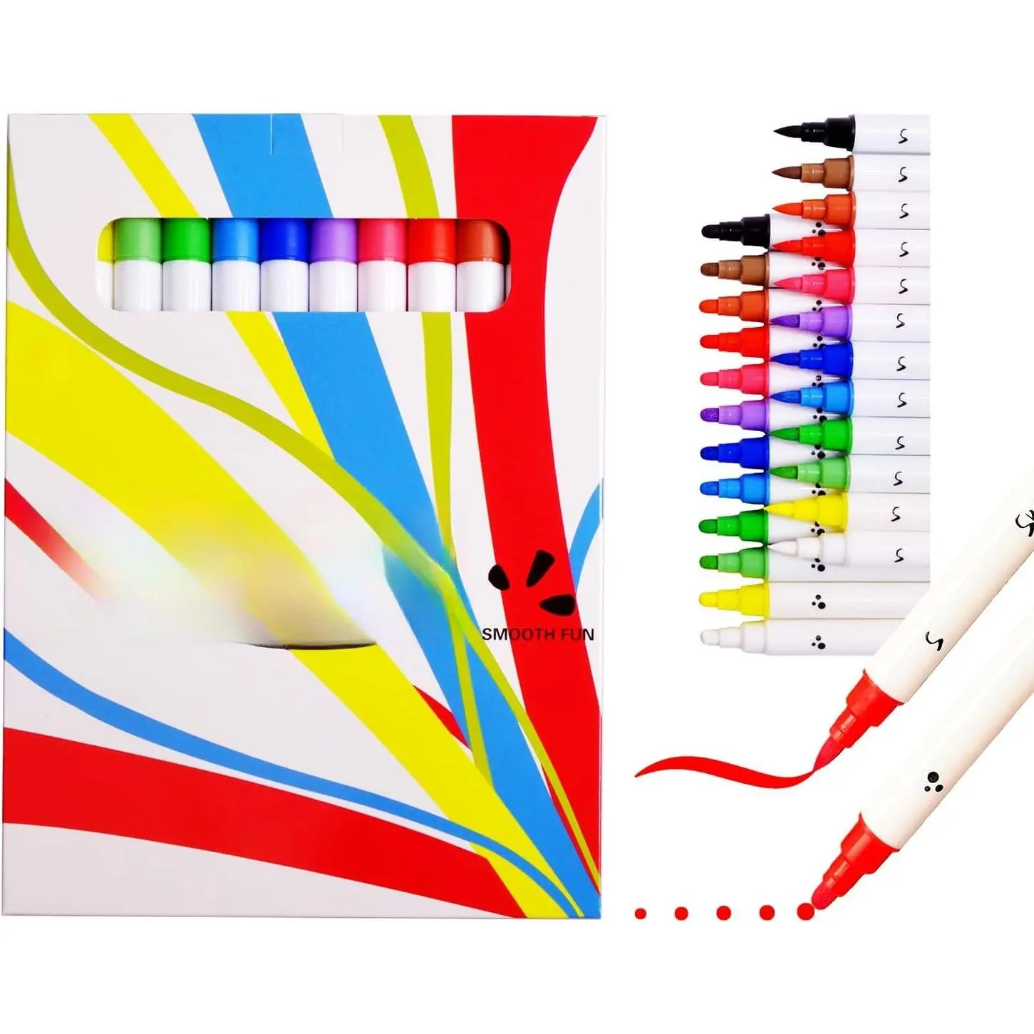 12  Markers for Rock, Fabric, , Glass, Easter Egg, Fabric Painting Craft Quick Dry -Tip Water Based -No ,No Odor-bright colors