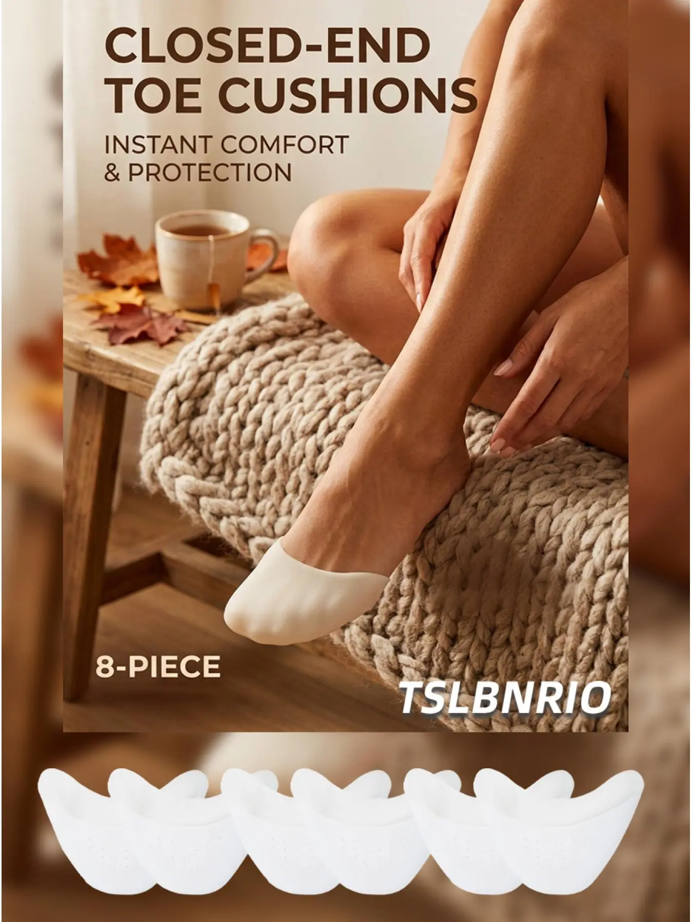 8Pcs Silicone Toe Covers, Breathable Hole Design Toe Cushion Caps, Reusable Soft Foot Protector Pads, Toe Protection Inserts for High Heels Boots Daily Shoes